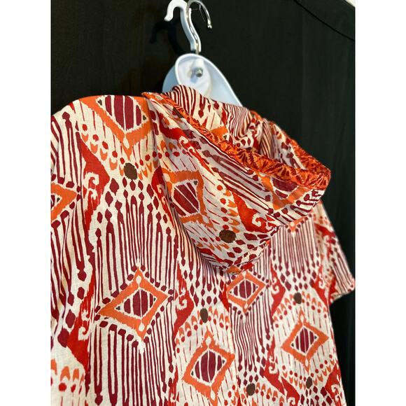 OLEG CASSINI SPORT Linen Gorpcore Utility Safari Streetwear Zip Hoodie Shirt XL - Picture 10 of 15